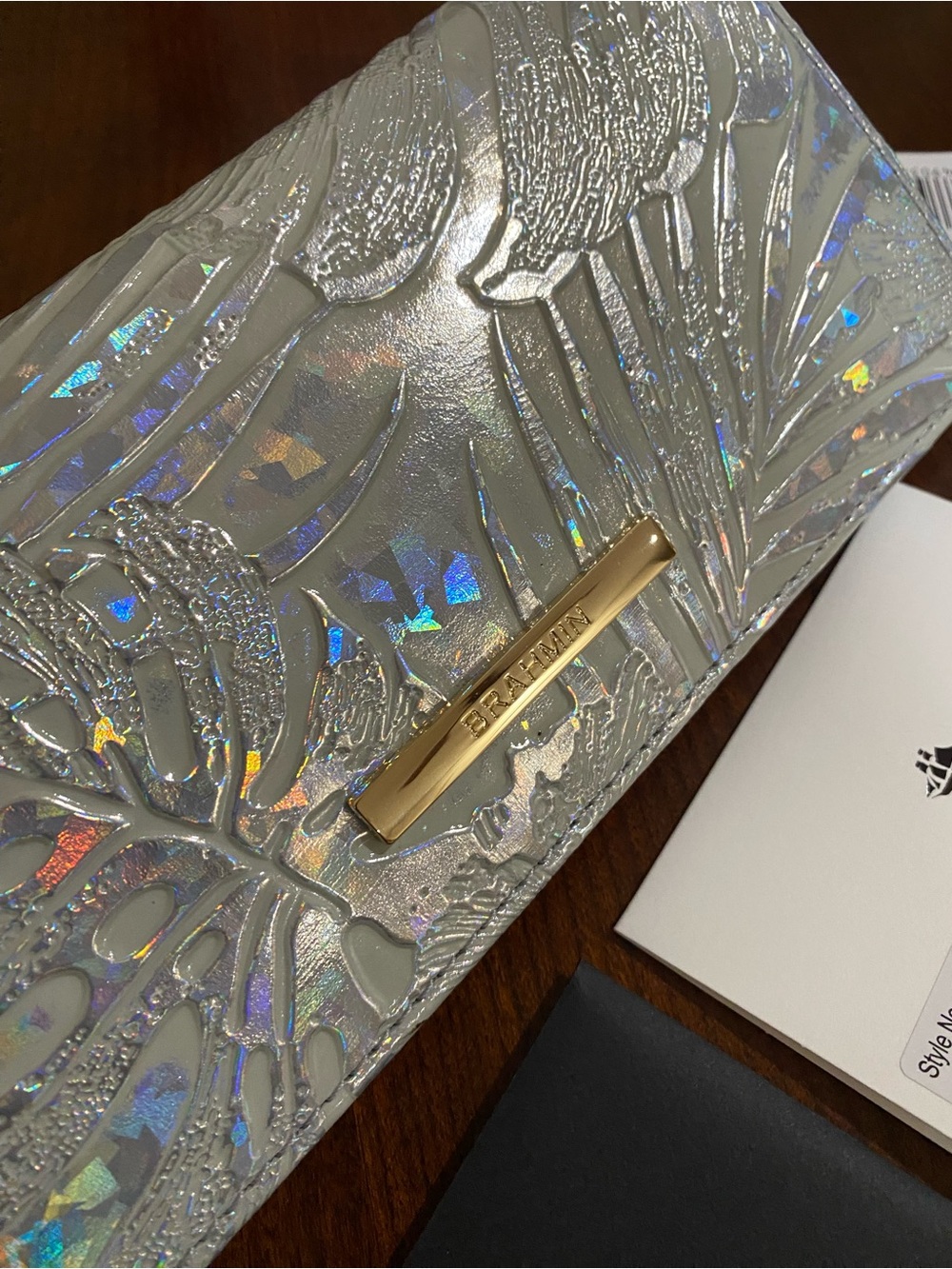 🪩HTF SILVER SERENADE Brahmin ADY Wallet NWT